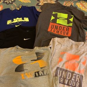 Boys Nike and Under Armour shirts size Large